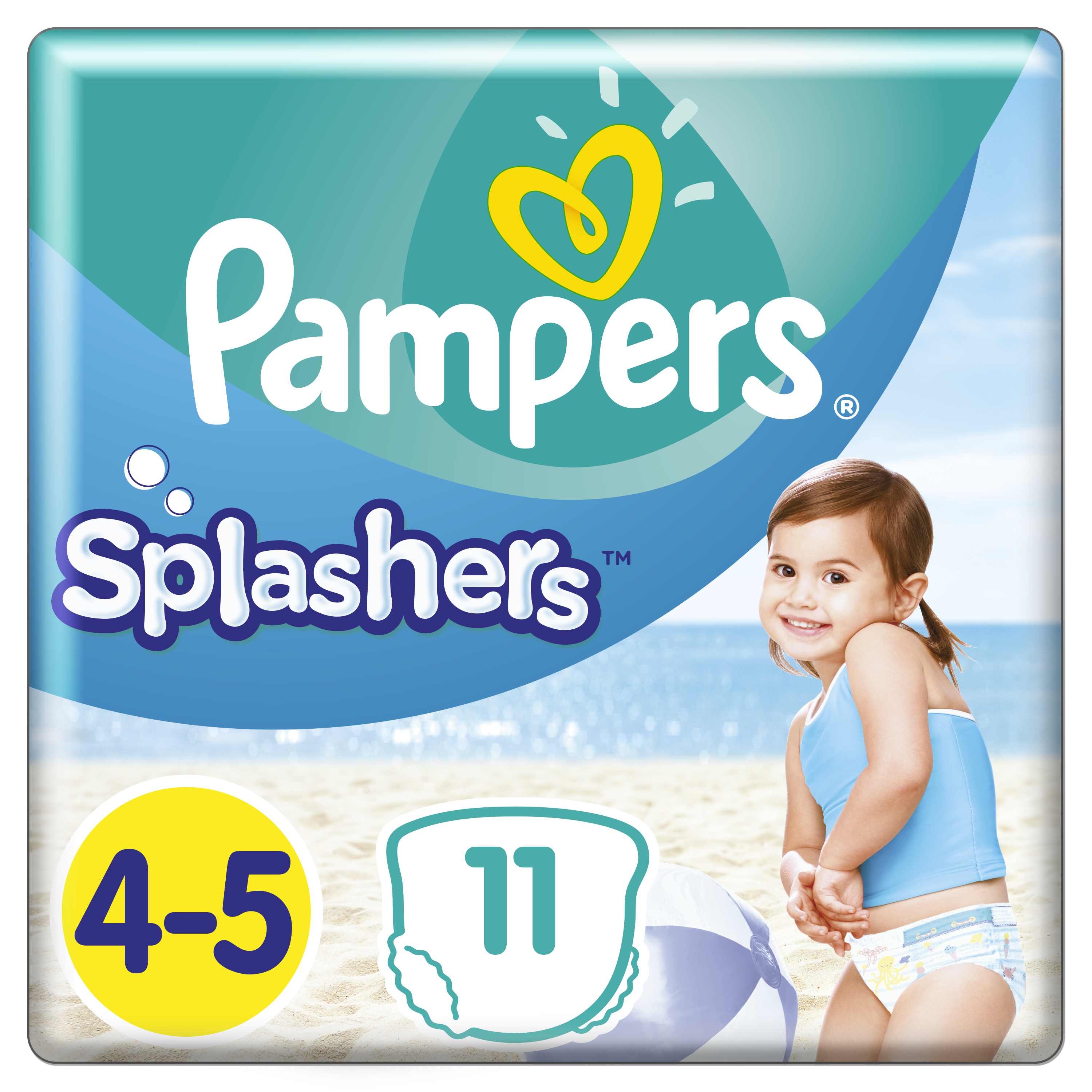 Підгузки-трусики для плавання Pampers Splashers 4-5 (9-15 кг), 11 шт. - фото 1