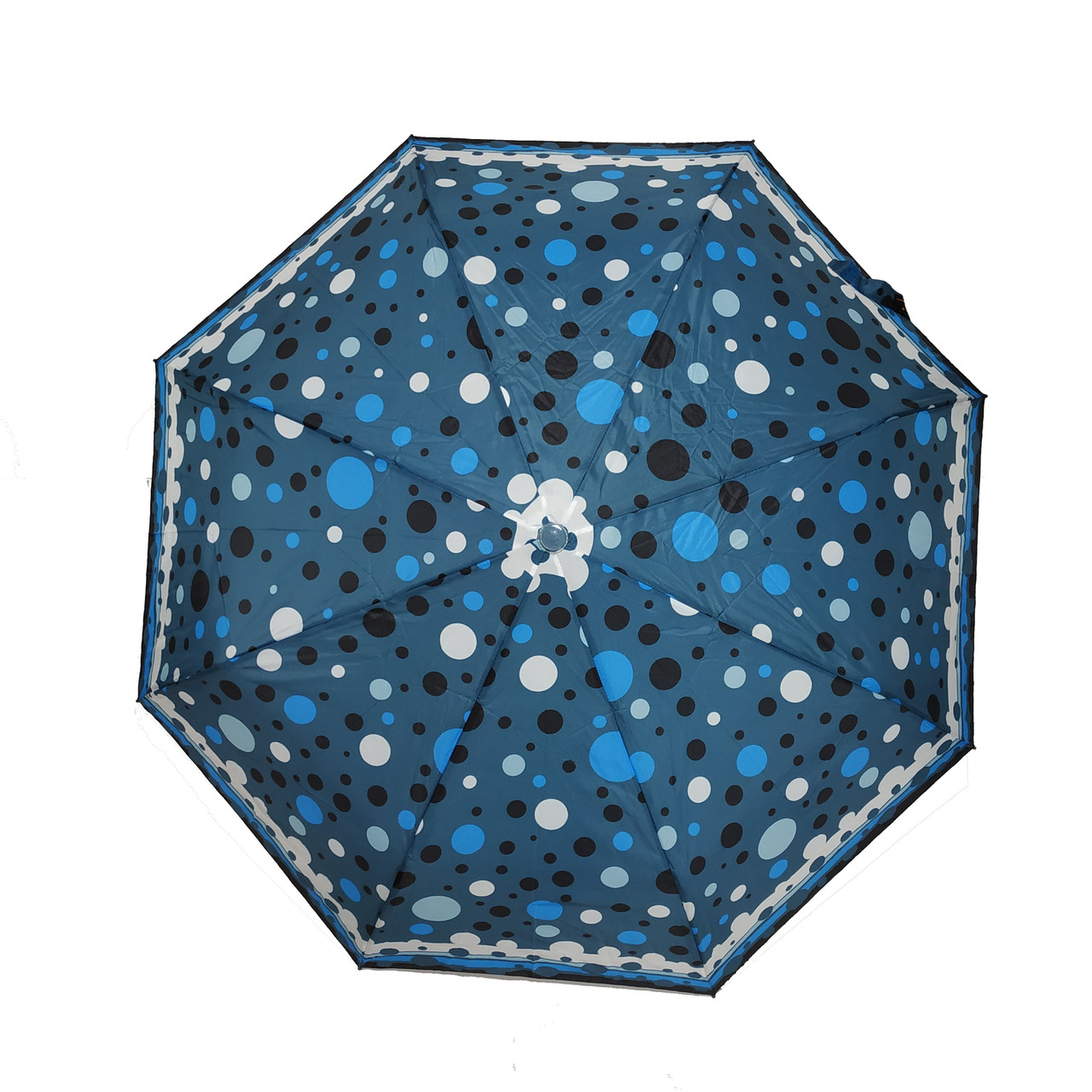 Жіноча складана парасолька напівавтомат S&L 97 см синя - фото 2