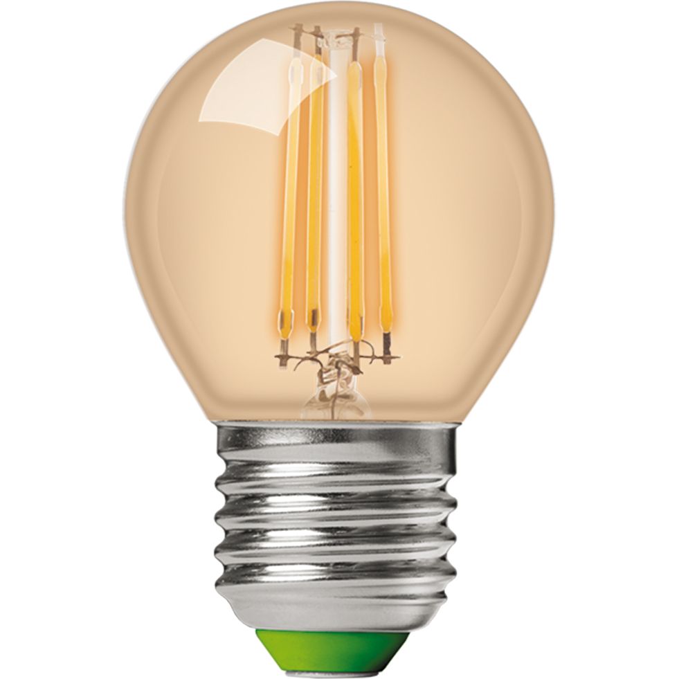 Світлодіодна лампа філамент Eurolamp G45 5W E27 4000K (deco) акція 1+1 (MLP-LED-G45-05274(Amber)) - фото 2