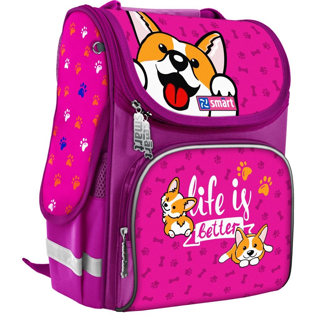 Рюкзак шкільний каркасний Smart PG-11 Corgi, розовый (558992) - фото 1