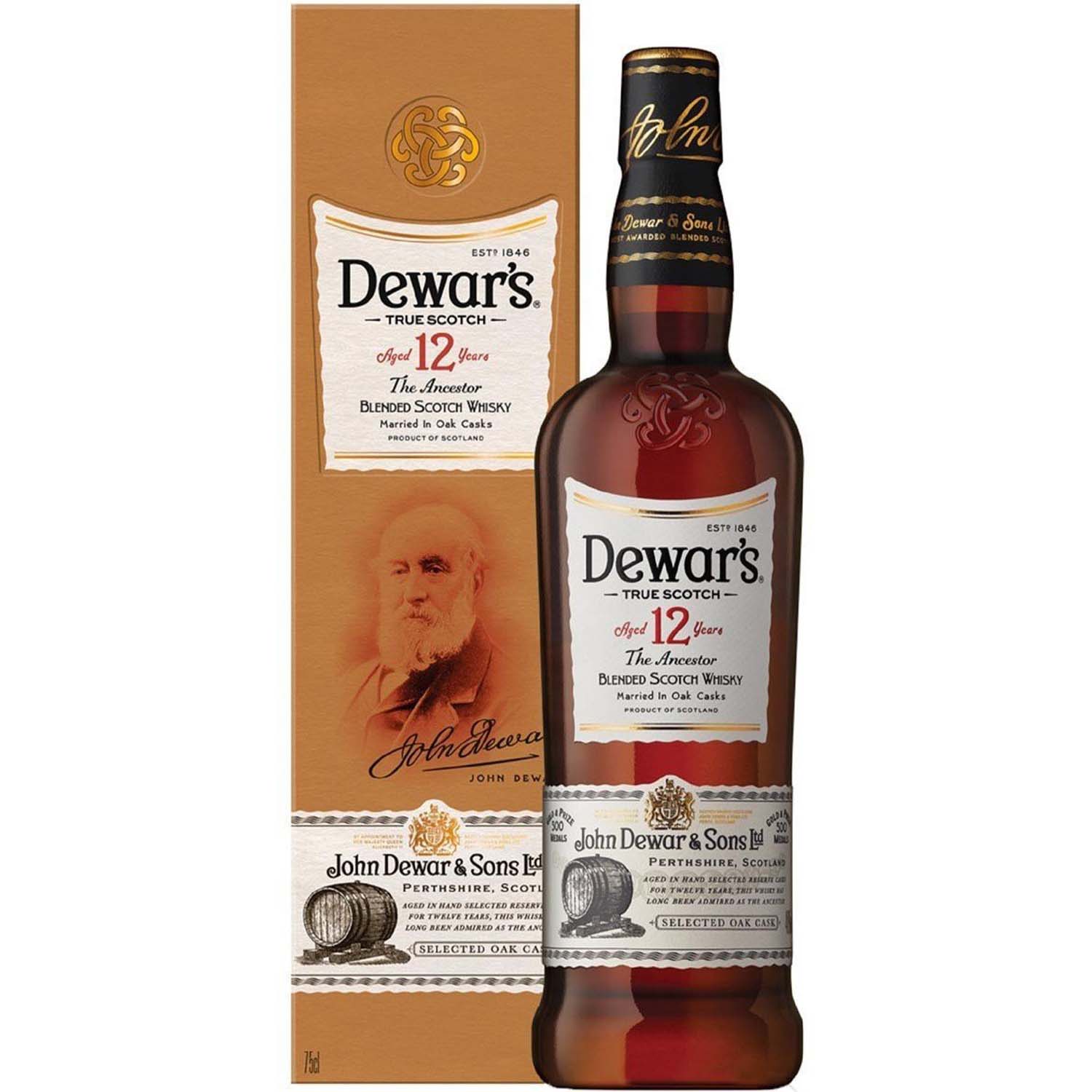 Виски Dewar's Special Reserve 12 yo Blended Scotch Whisky 40%, 0.7 л в коробке - фото 2