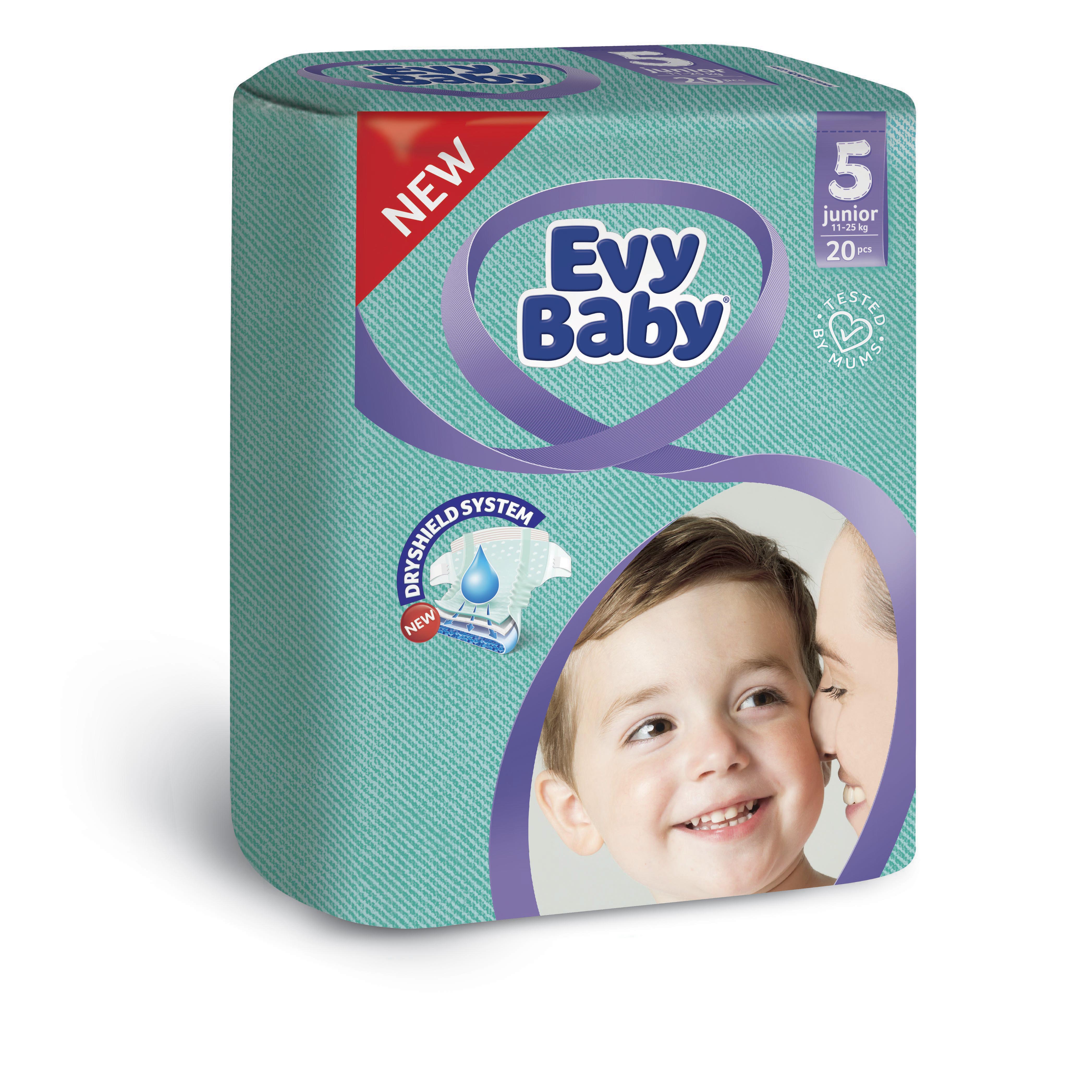 Підгузки Evy Baby 5 (11-25 кг), 20 шт. - фото 1