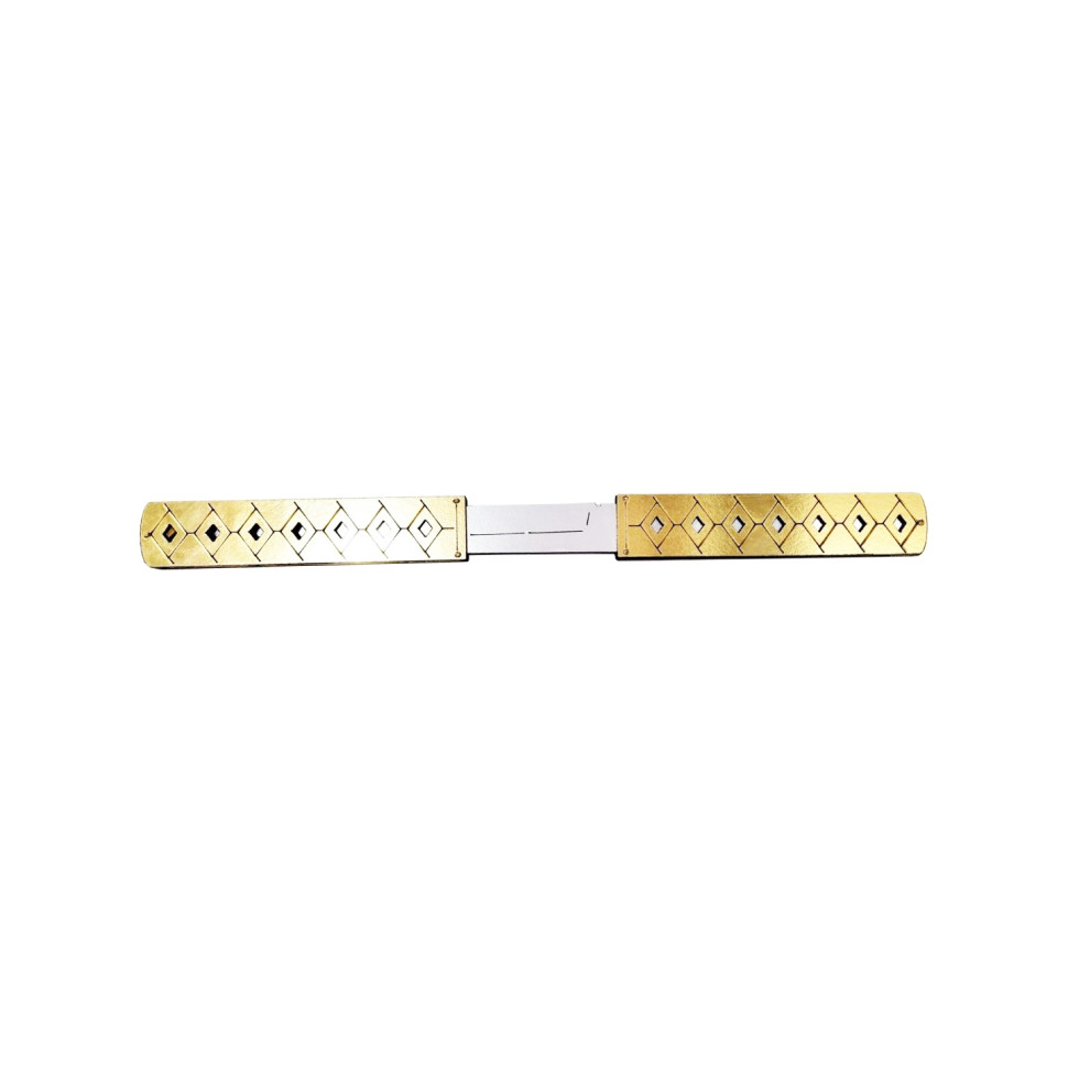 Сувенирный деревянный нож Сувенир-декор Double Tanto Gold DTAN-G - фото 3