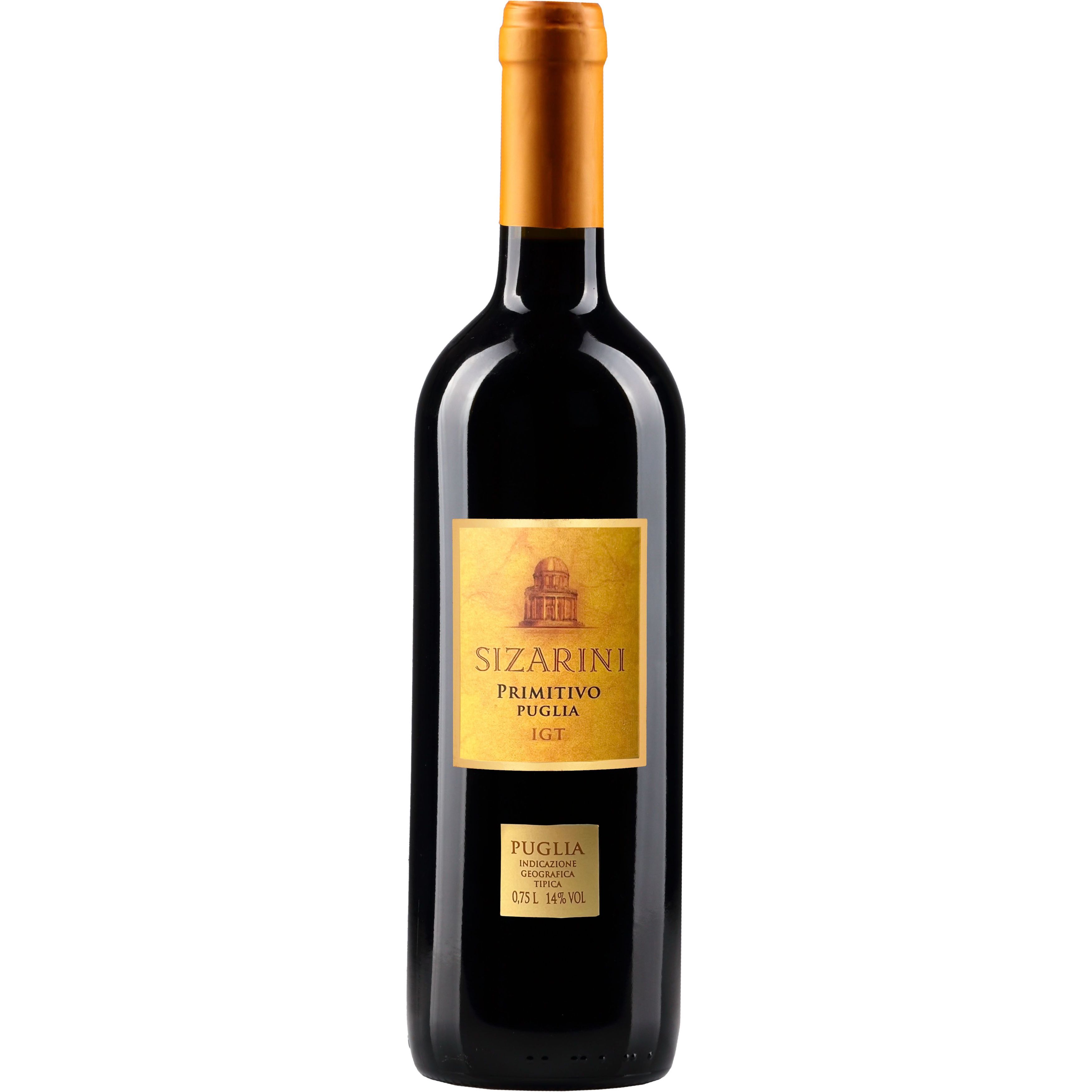 Вино Sizarini Primitivo Puglia IGT красное сухое 0.75 л - фото 1