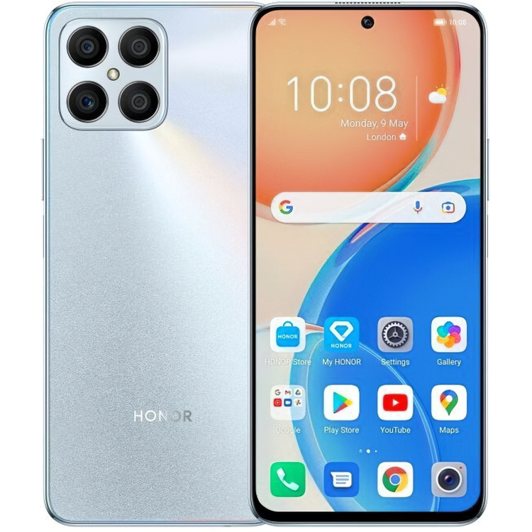 Смартфон Honor X8 6/128Gb Silver (Global) - фото 1