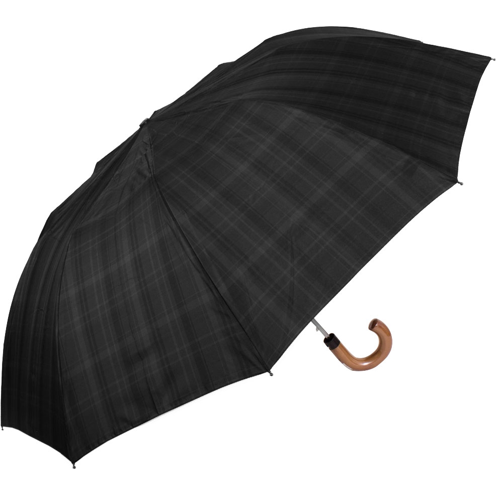 Чоловіча складана парасолька напівавтомат Fulton 105 см чорна - фото 1