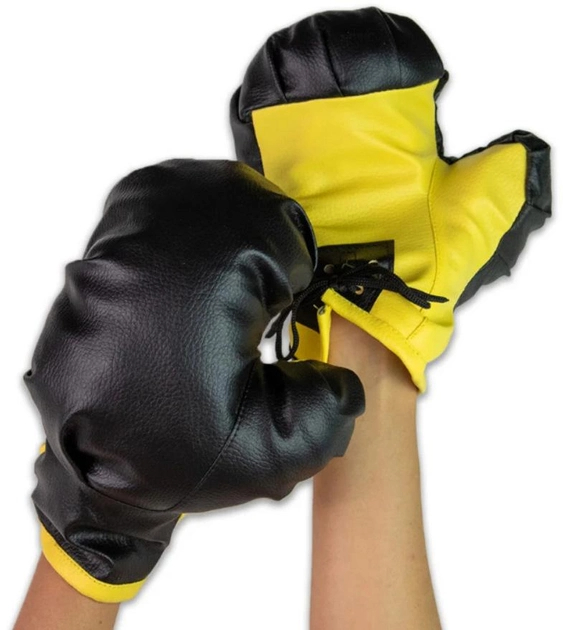 Боксерські рукавички Strateg New 8 унцій жовто-чорні (2079) - фото 5