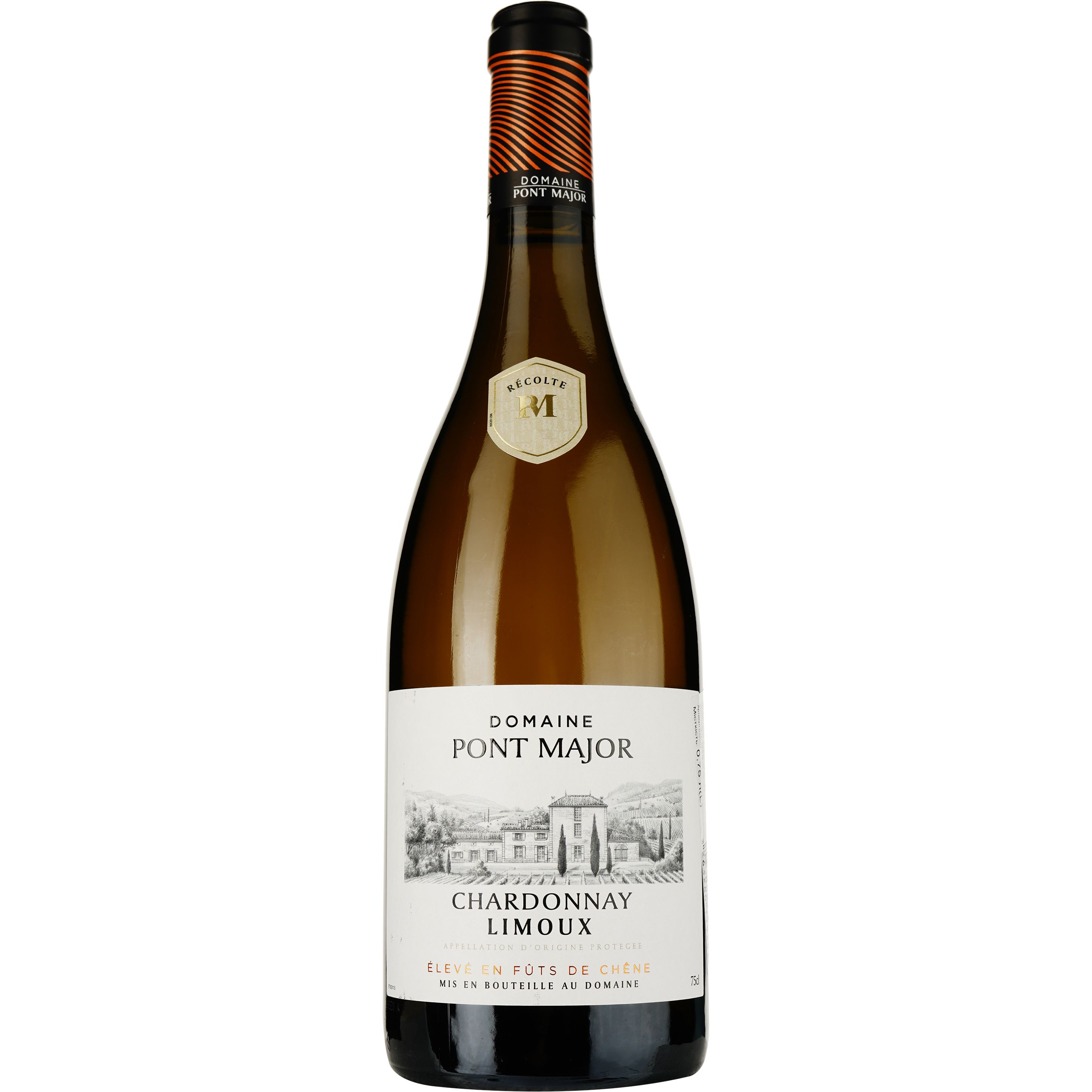 Вино Domaine Pont Major Chardonnay Fut De Chene AOP Limoux 2019 белое сухое 0.75 л - фото 1