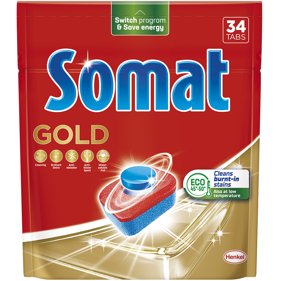 Таблетки для посудомийної машини Somat Gold 34 шт. - фото 1