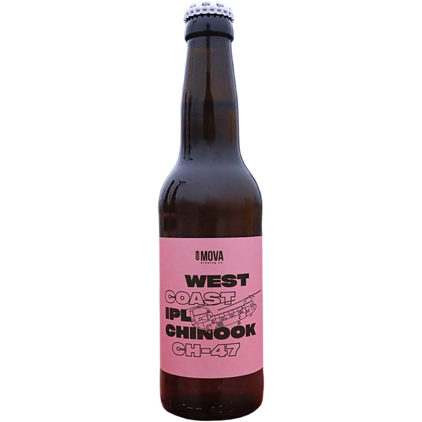 Пиво MOVA West Coast IPL Chinook CH-47, світле, 5,3%, 0,33 л - фото 1