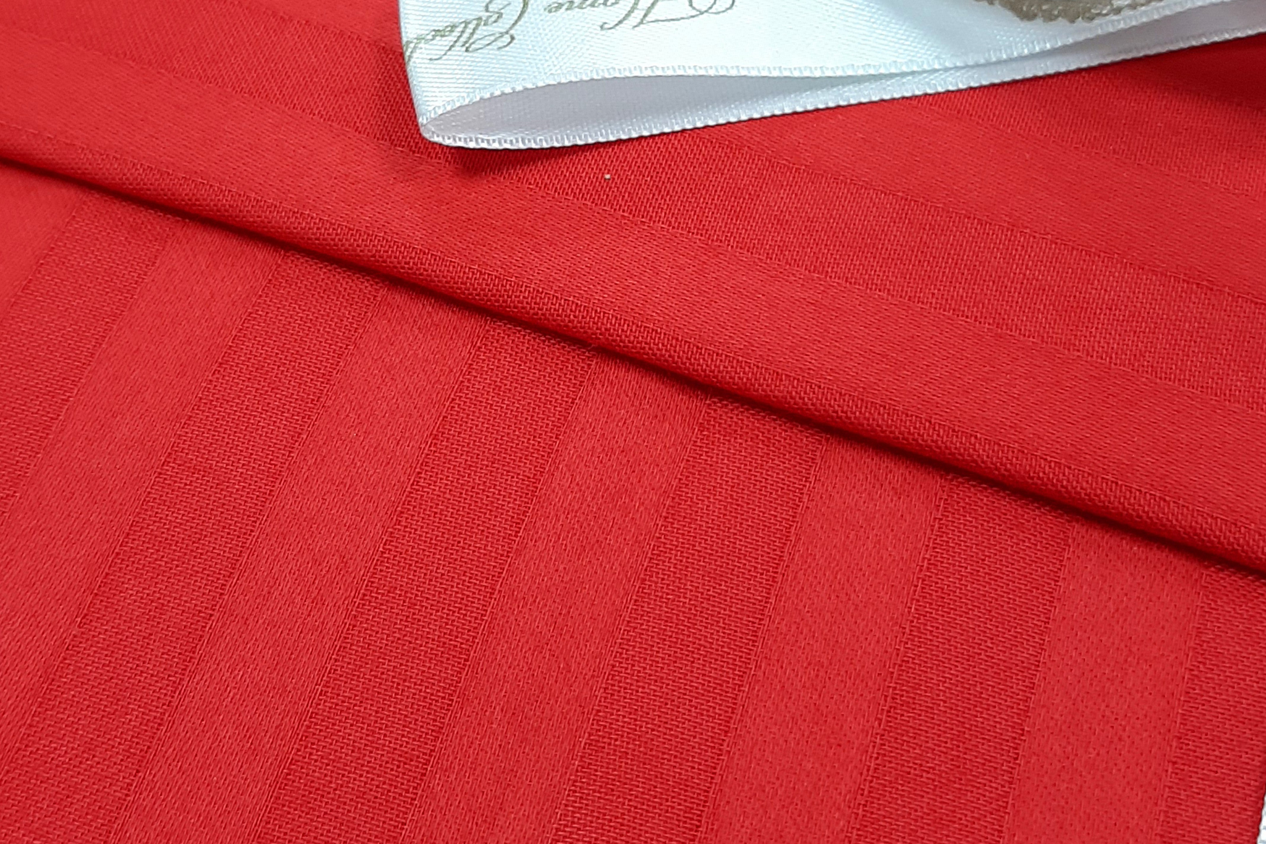 Комплект постельного белья Hobby Exclusive Sateen Diamond Cizgili, сатин-страйп, 220х200 см, красный (2200000555434) - фото 3