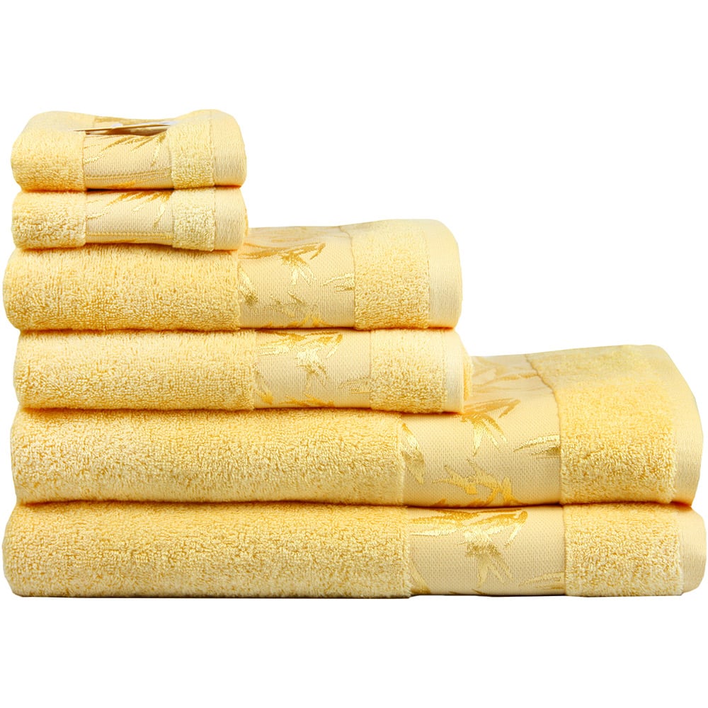 Рушник махровий Maisonette Bamboo, 76х152 см, жовтий (8699965120940) - фото 1