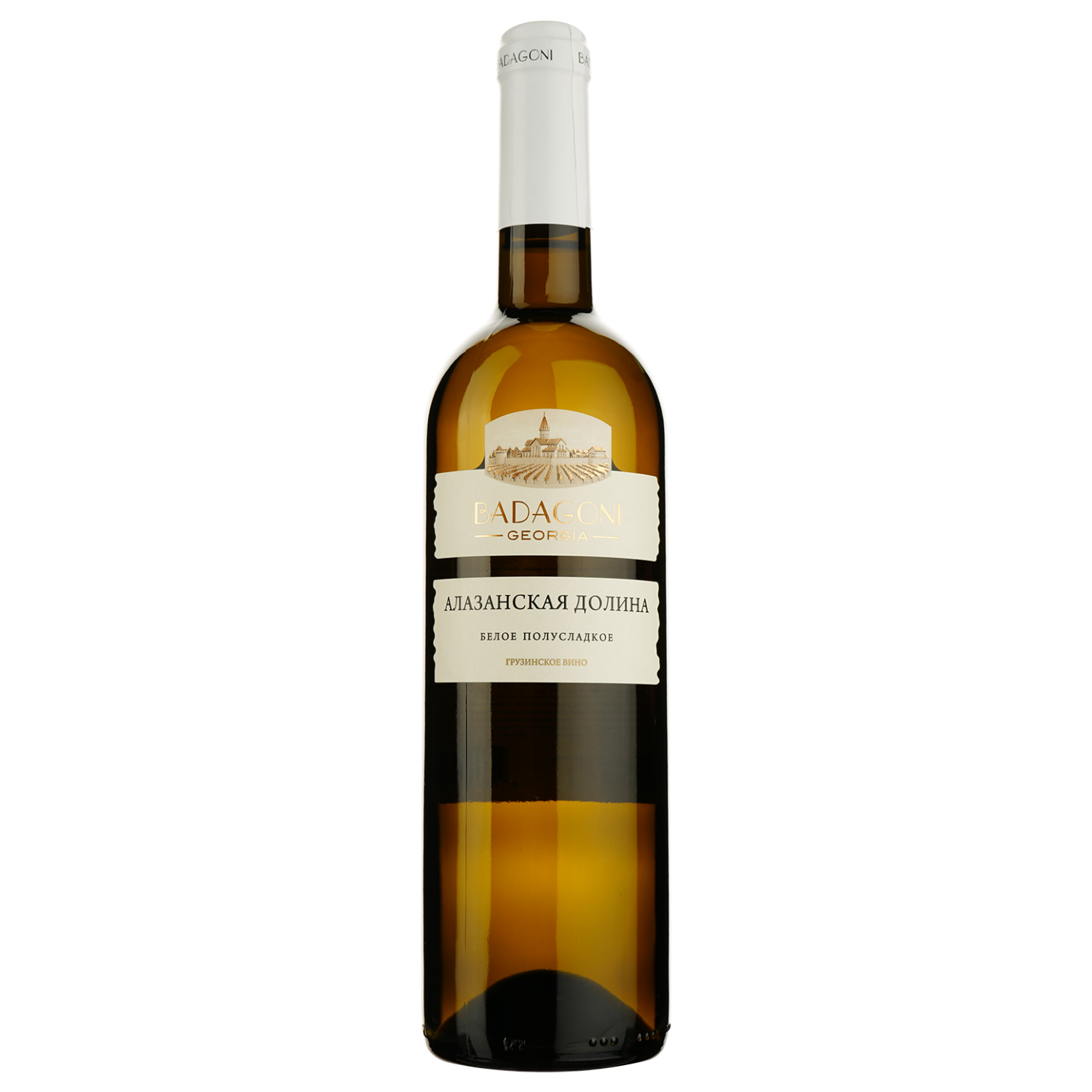 Вино Badagoni Alazani Valley White, біле, напівсолодке, 0.75 л - фото 1