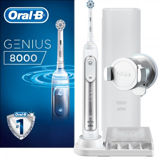 Електрична зубна щітка Oral-B Genius 8000, серебристый - фото 1