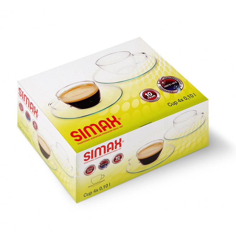 Набір чашок Simax Piccolo з блюдцями, 100 мл, 4 персони, 8 предметів (2652/4242/4) - фото 4