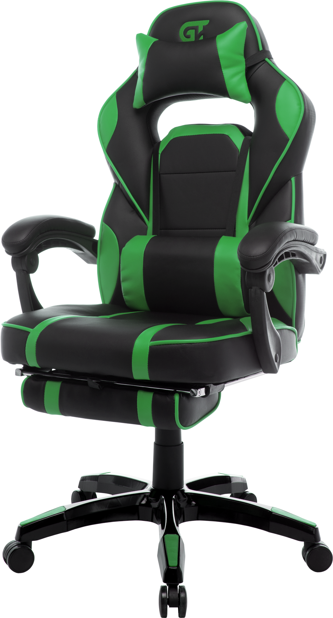 Геймерское кресло GT Racer черное с зеленым (X-2749-1 Black/Green) - фото 3