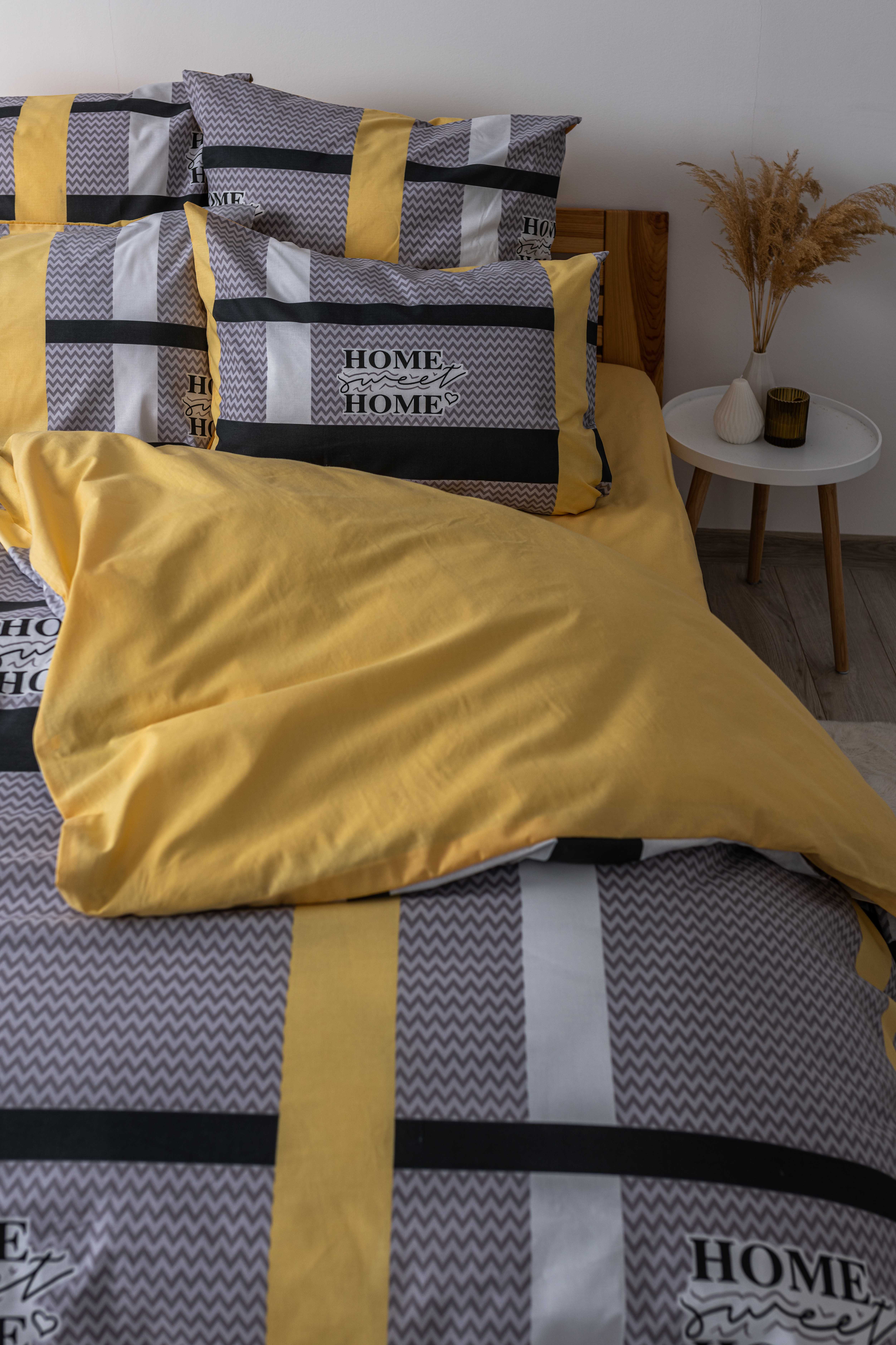 Комплект постільної білизни ТЕП Soft dreams Sunny Life сімейний сірий з жовтим (2-03860_25877) - фото 4