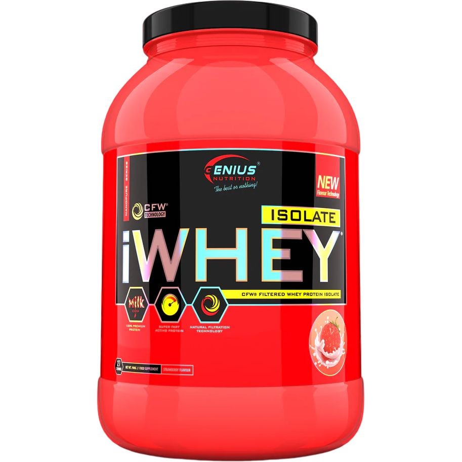 Протеїн Genius Nutrition iWhey Isolate Strawberry 900 г - фото 1