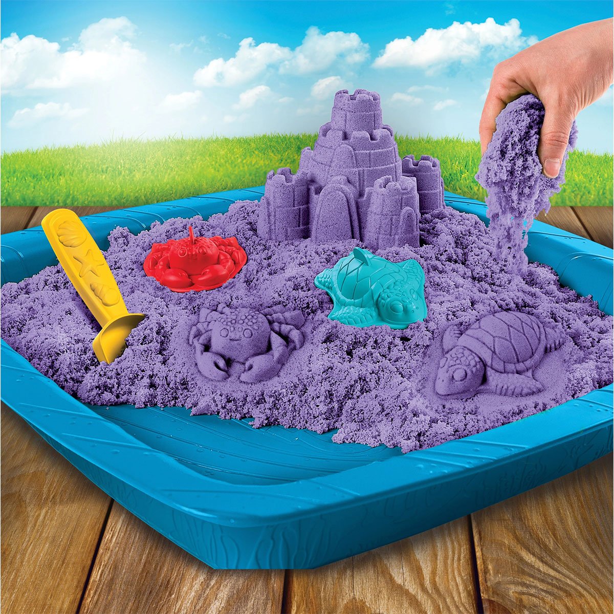 Набор песка для детского творчества Wacky-Tivities Kinetic Sand, фиолетовый, 454 г (71402P) - фото 6