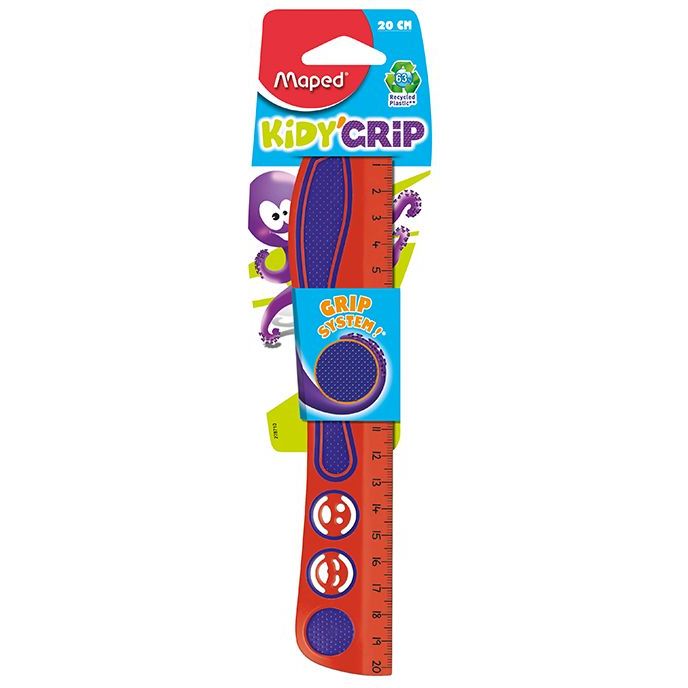 Линейка Maped Kidy Grip 20 см пластиковая, в ассортименте (MP.278710) - фото 6