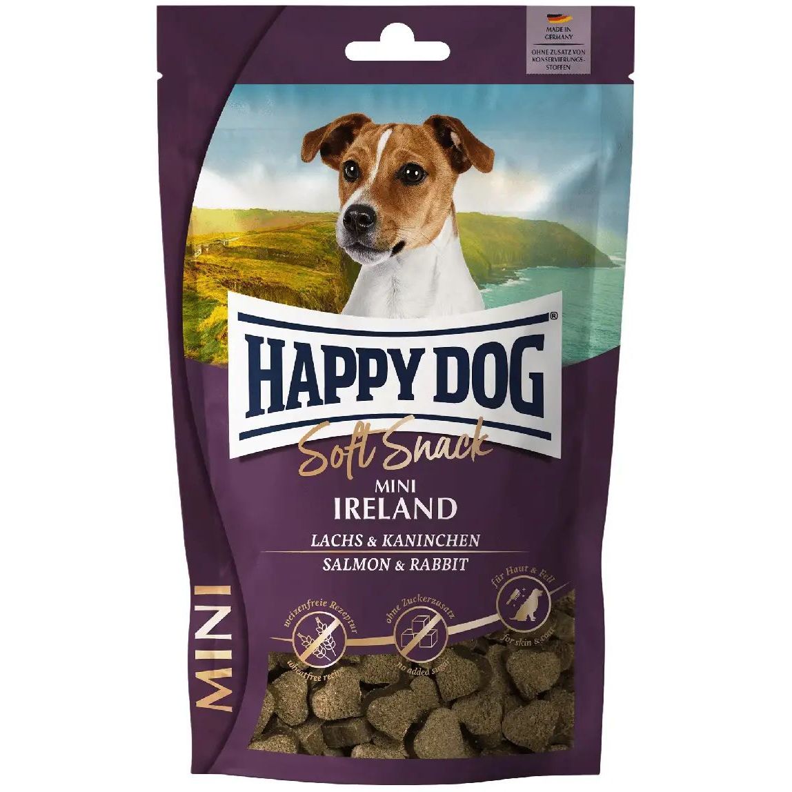 Лакомство для собак Happy Dog Soft Snack Mini Ireland мягкие со вкусом лосося и кролика, 100 г - фото 1