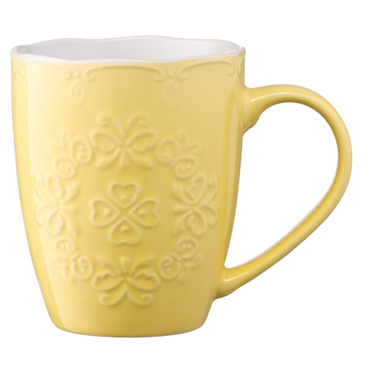 Чашка Ardesto Barocco, 330 мл, жовтий (AR3458Y) - фото 1