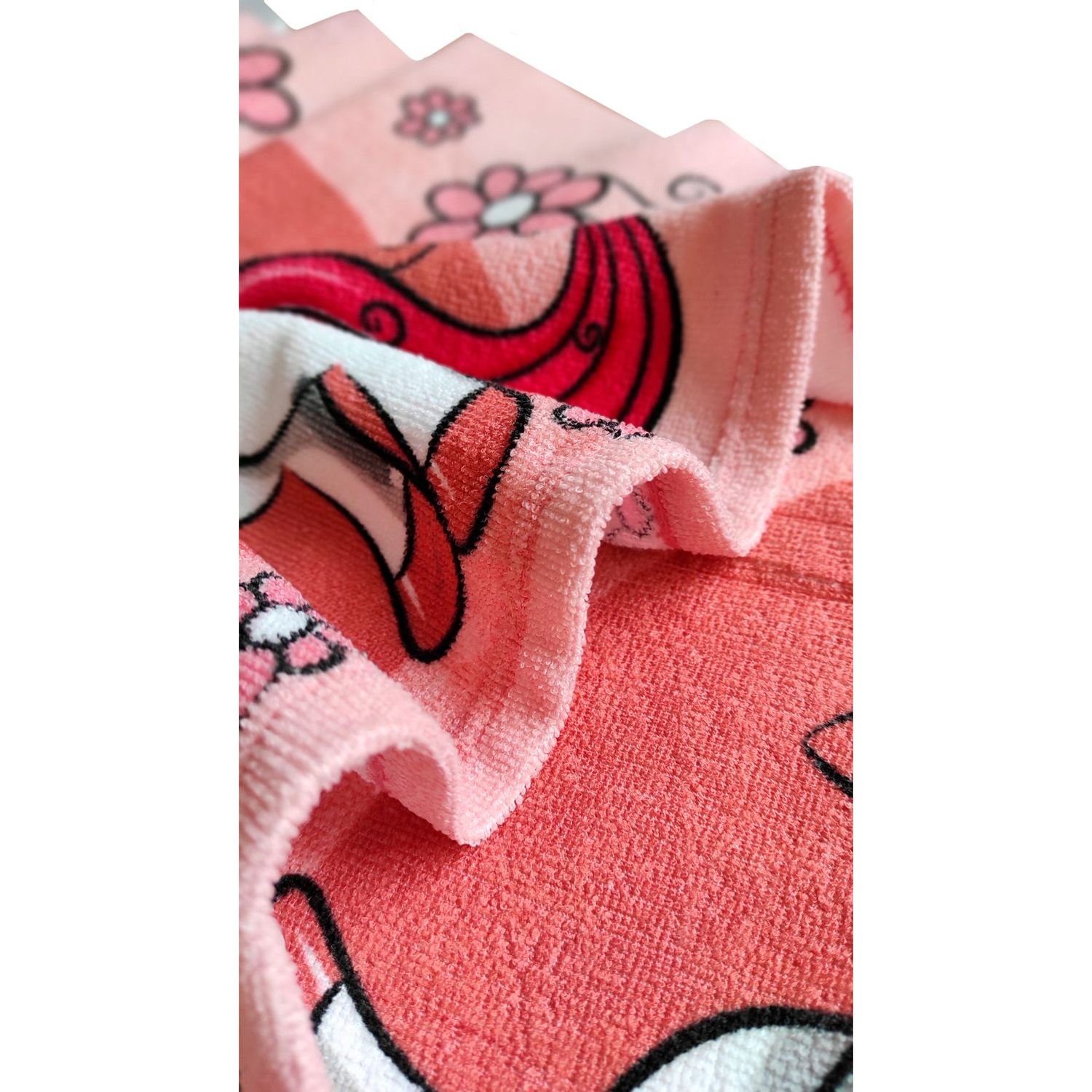 Полотенце детское Love You Единорог в цветах, банный, с капюшоном, 115х60 см (4597) - фото 2