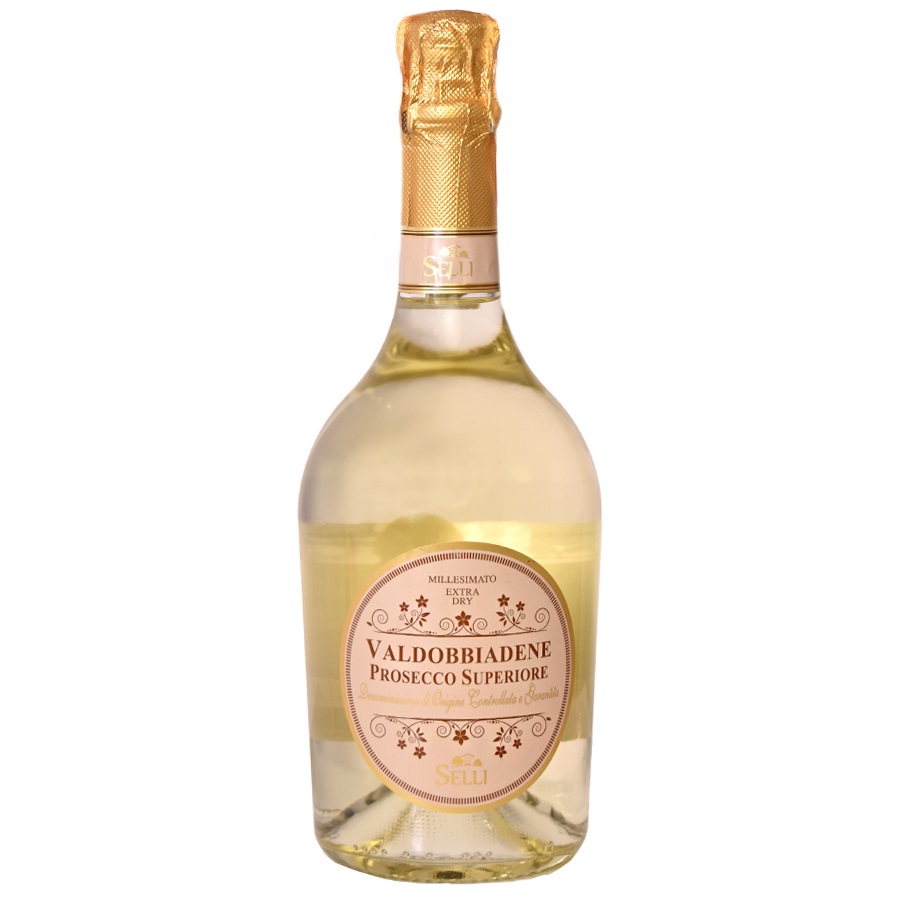 Вино игристое Villa Selli Prosecco Spumante DOCG Valdobbiadene Superiore Extra-dry Millesimato, белое, экстра-драй, 11,5%, 0,75 л (8003905042078) - фото 1