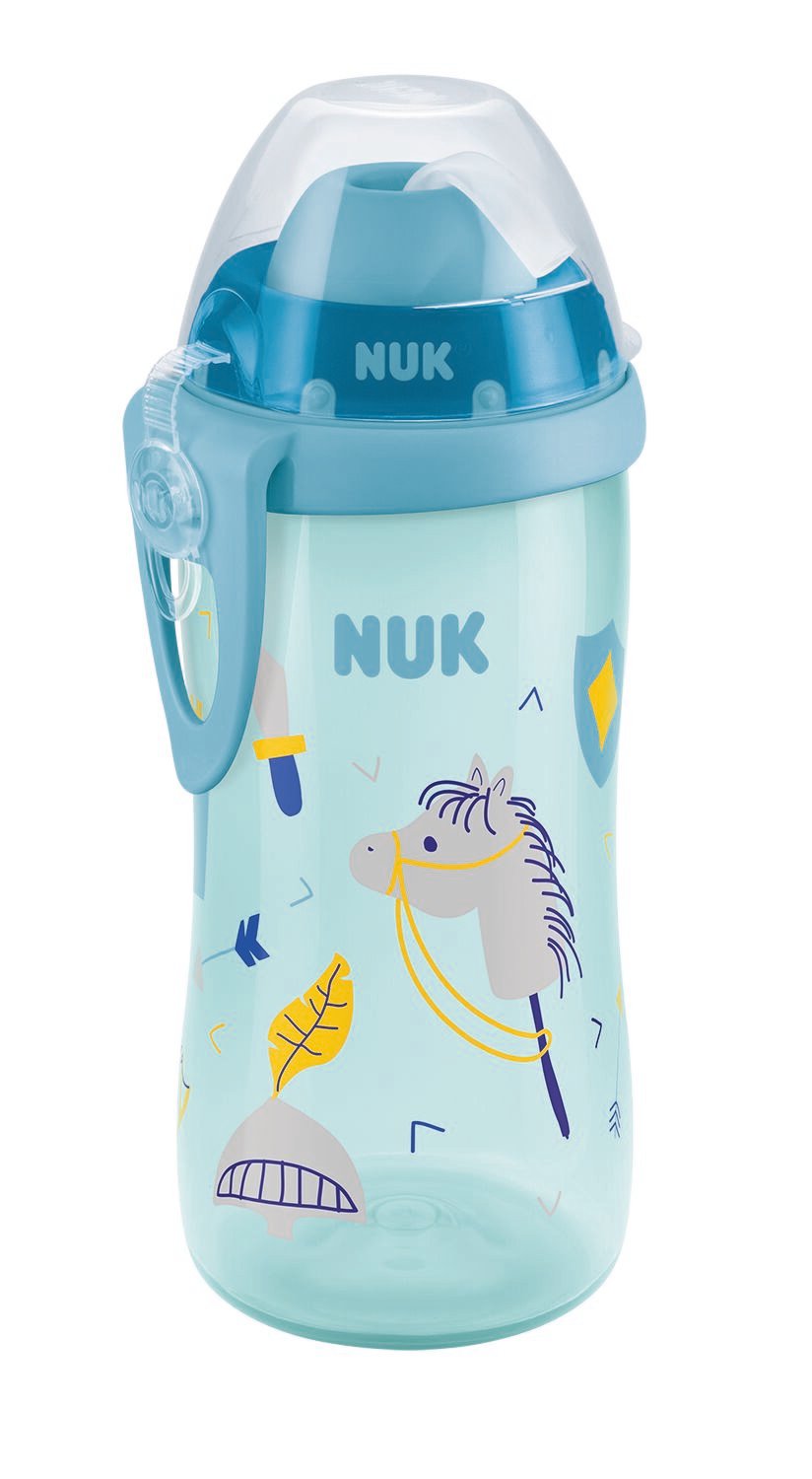 Поїльник Nuk First Choice Flexi Cup, c силіконовою трубочкою, 300 мл, блакитний (3954044) - фото 1