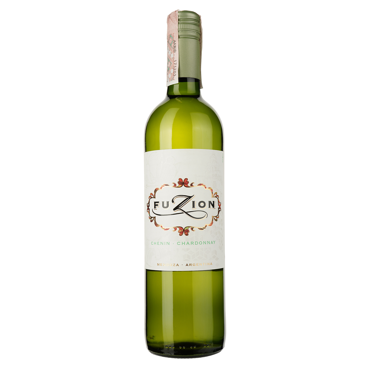 Вино Fuzion Chenin Chardonnay, біле, сухе, 12,5%, 0,75 л (35592) - фото 1
