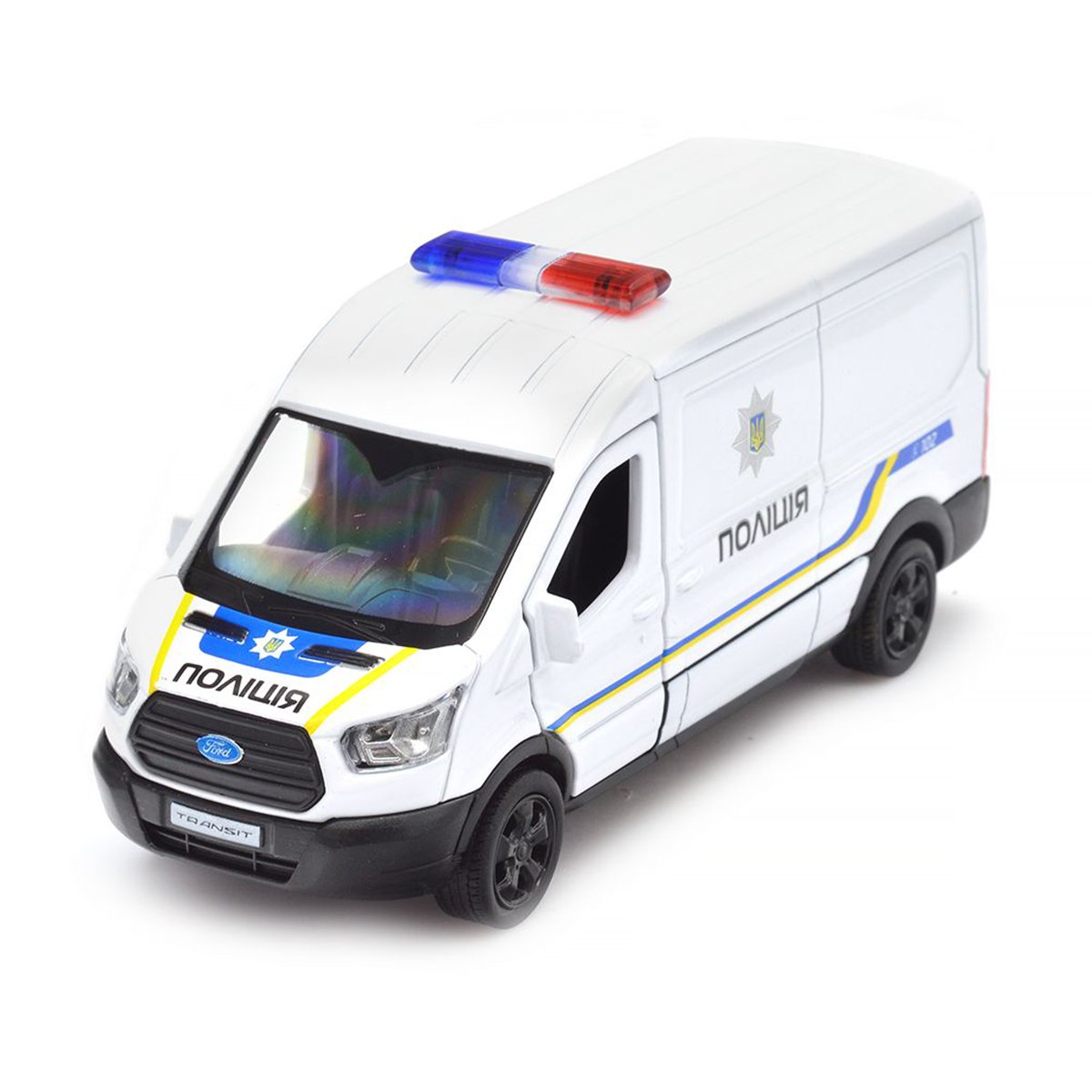 Автомодель TechnoDrive Ford Transit Van 2018 Полиция, 1:32, белая (250343U) - фото 2