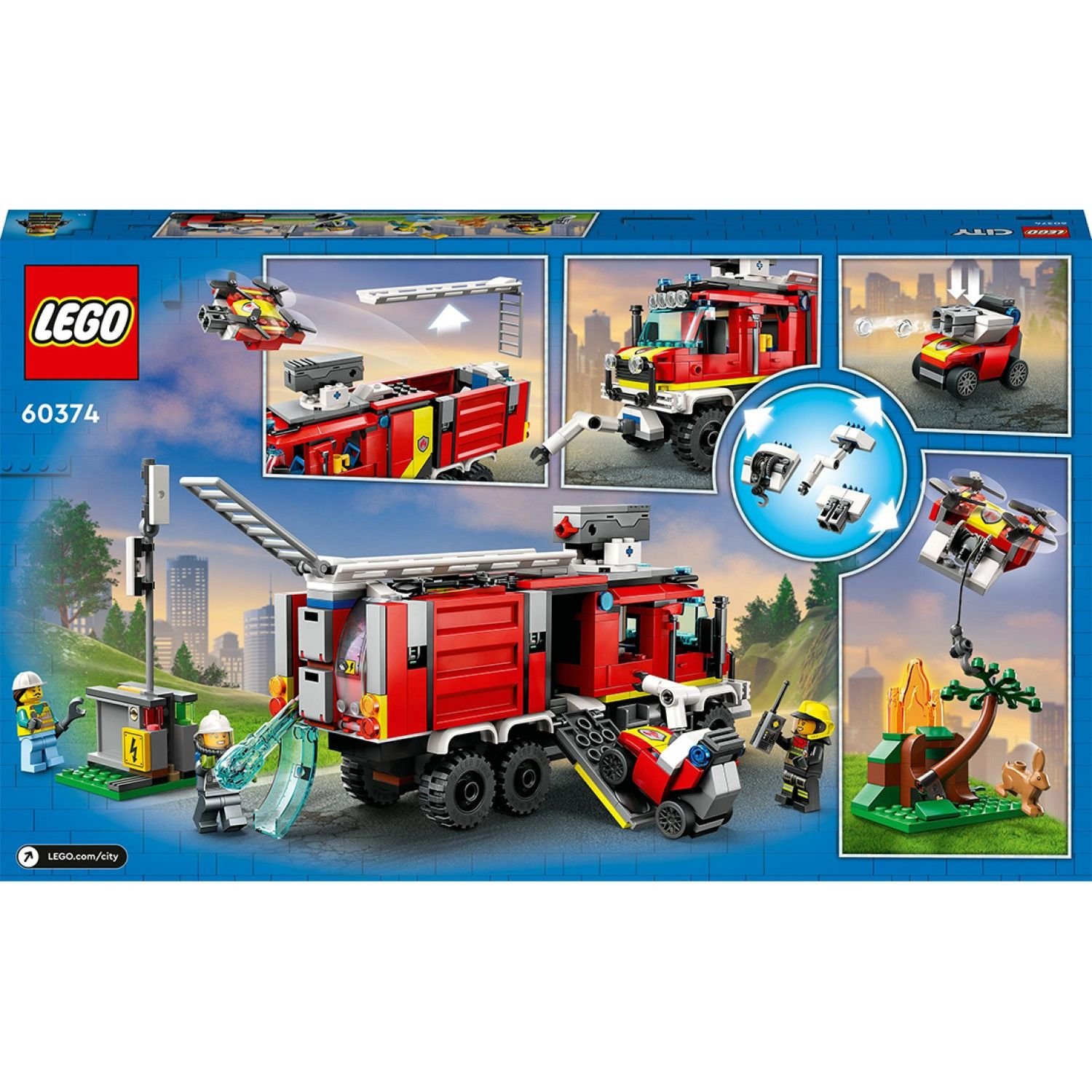 Конструктор LEGO City Пожежна машина, 502 деталей (60374) - фото 2