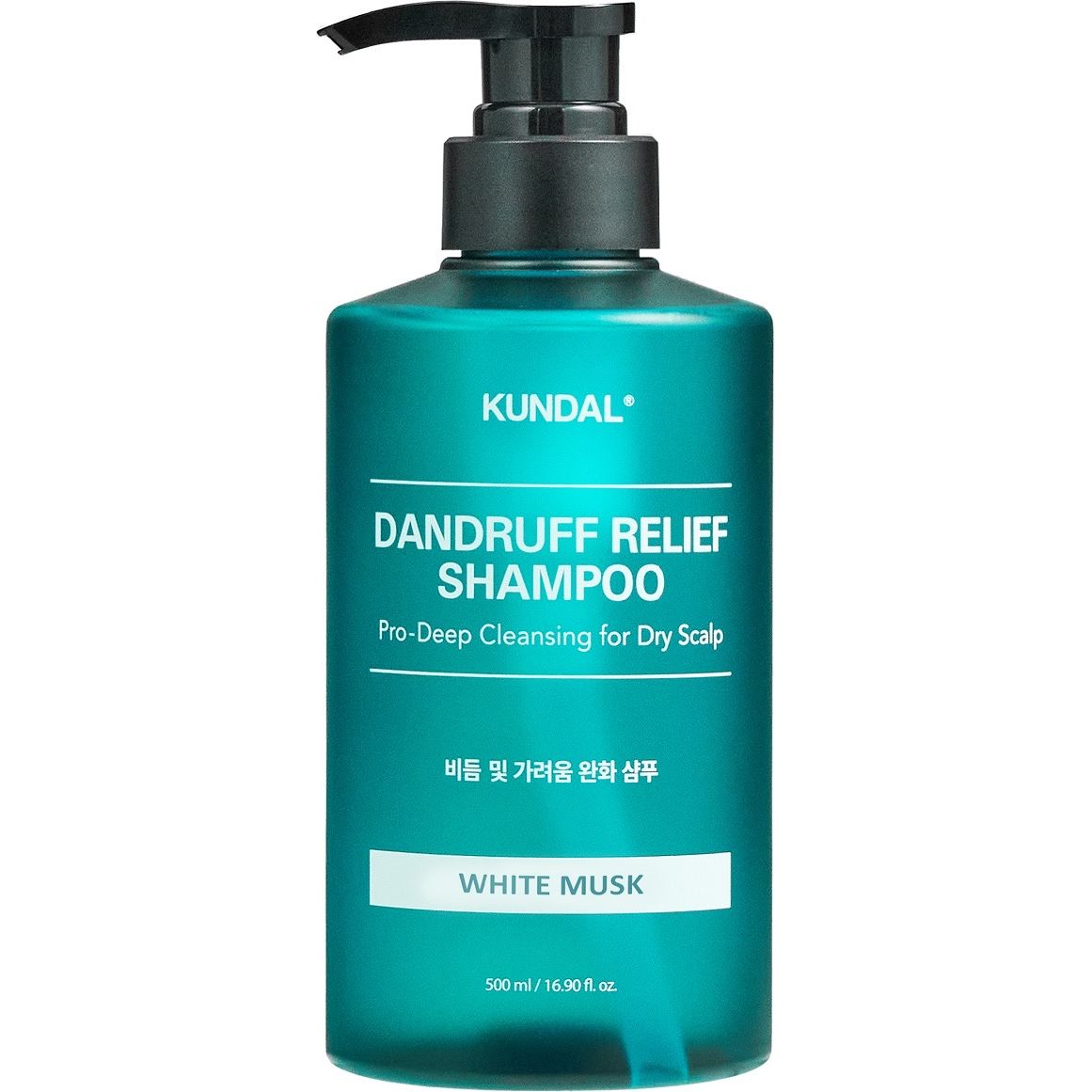 Шампунь Kundal Dandruff Relief Shampoo White Musk для сухой кожи головы с ароматом белого мускуса 500 мл - фото 1