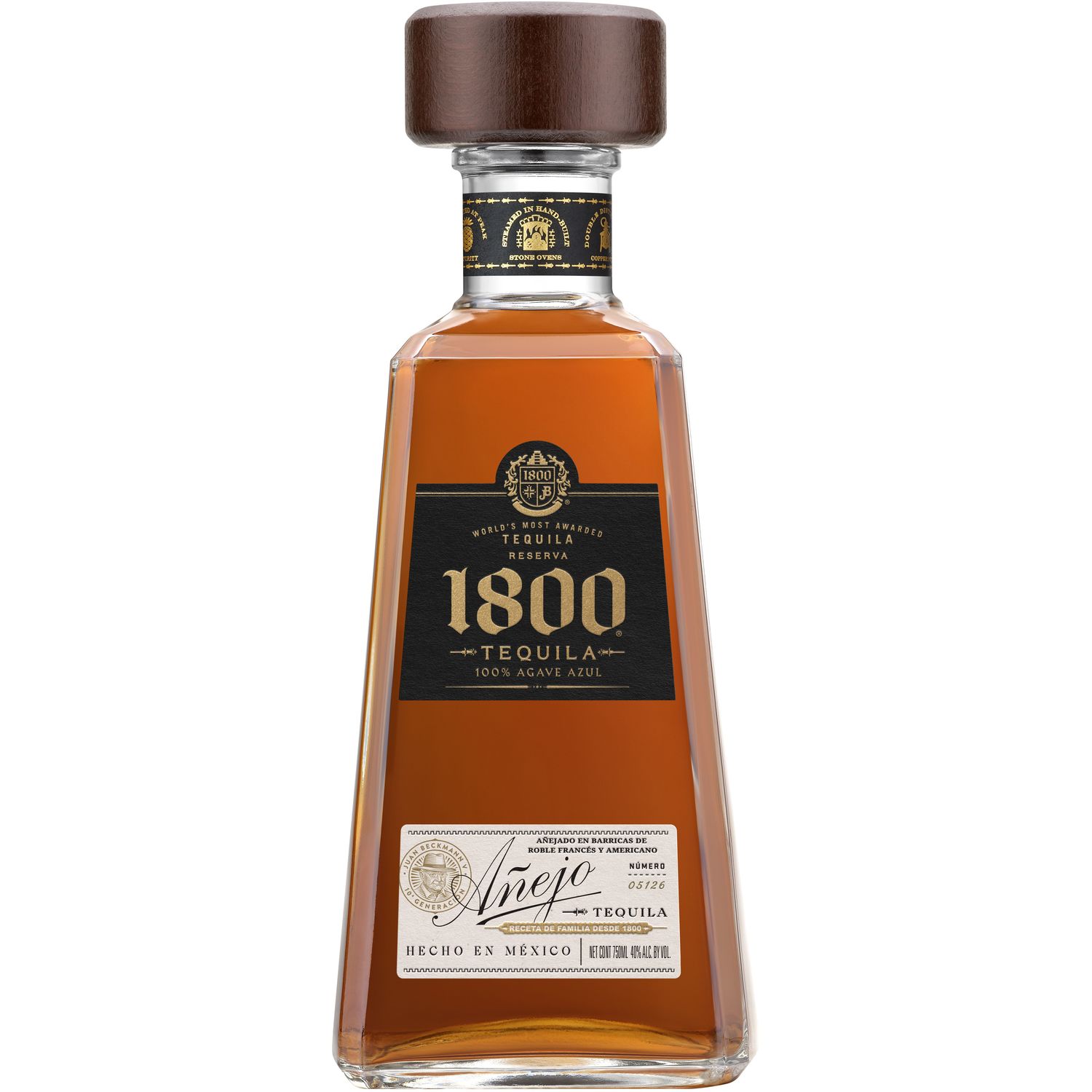 Текіла 1800 Anejo 100% Agave, 38%, 0,7 л - фото 1