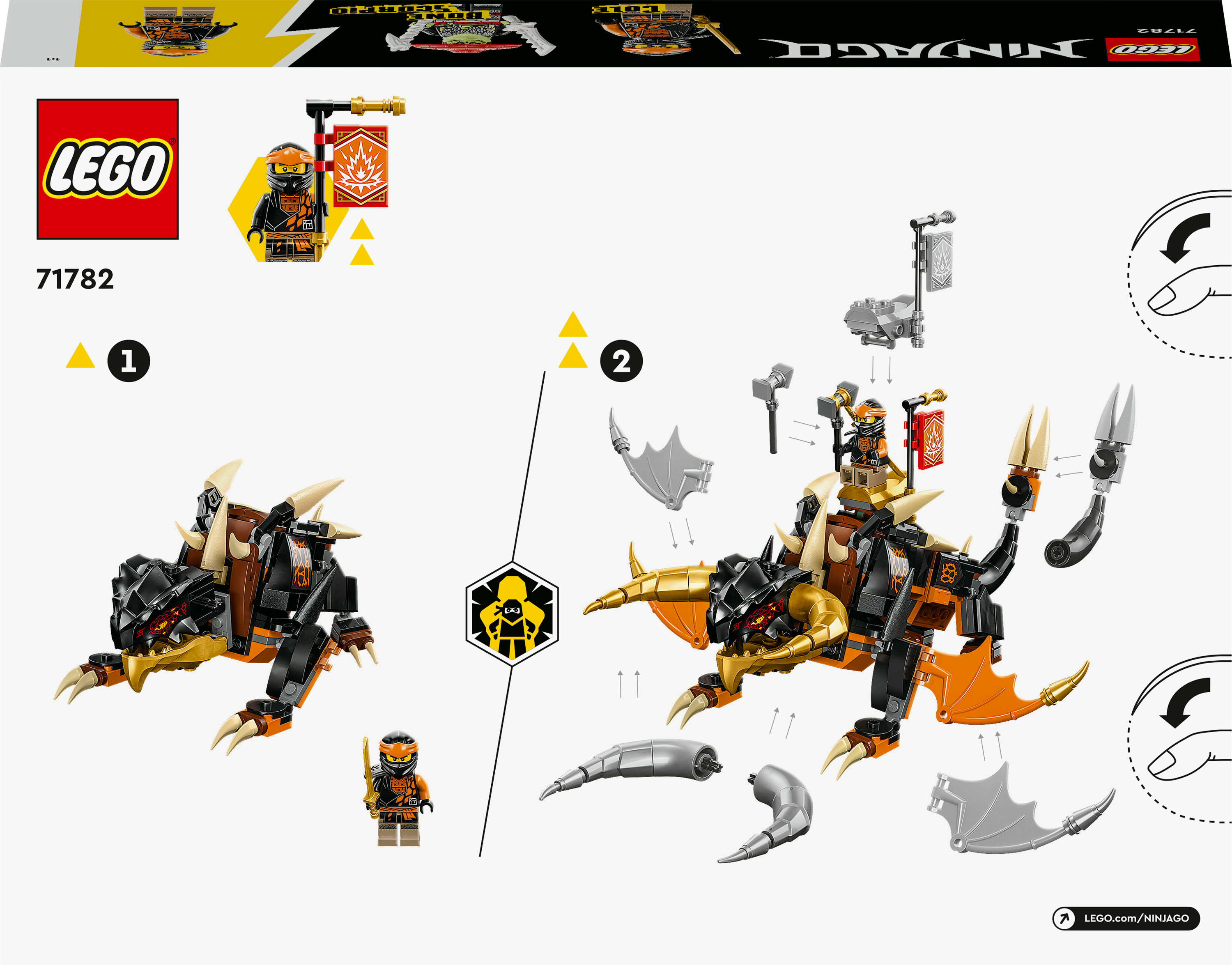 Конструктор LEGO Ninjago Земляний дракон Коула EVO, 285 деталей (71782) - фото 9