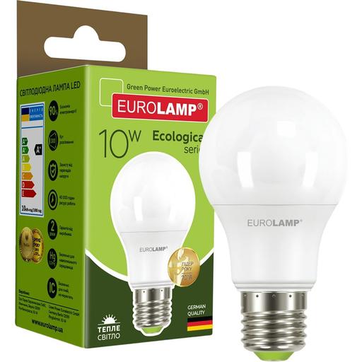 Світлодіодна лампа Eurolamp LED Ecological Series, А60, 10W, E27, 3000K (LED-A60-10273(P)) - фото 1