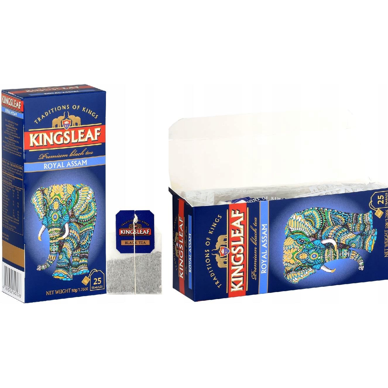Чай чорний Kingsleaf Royal assam 50 г (25 шт. х 2 г) (843113) - фото 3