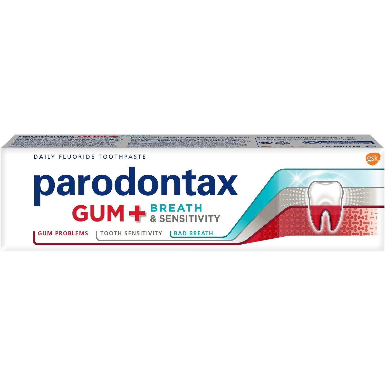 Зубна паста Parodontax Захист Ясен + Свіжий подих і Чутливість Зубів, 75 мл - фото 1
