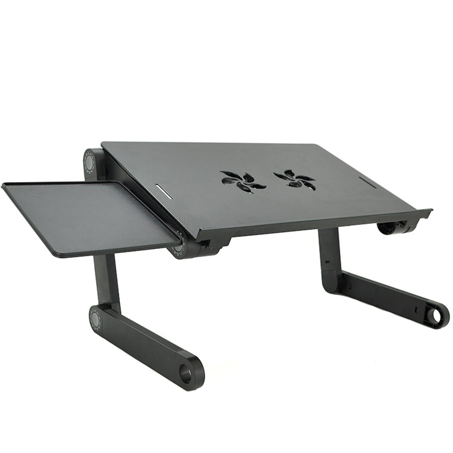 Стол-подставка для ноутбука Voltronic LV-DN01 Aluminium Laptop Table 2xUSB FAN - фото 1