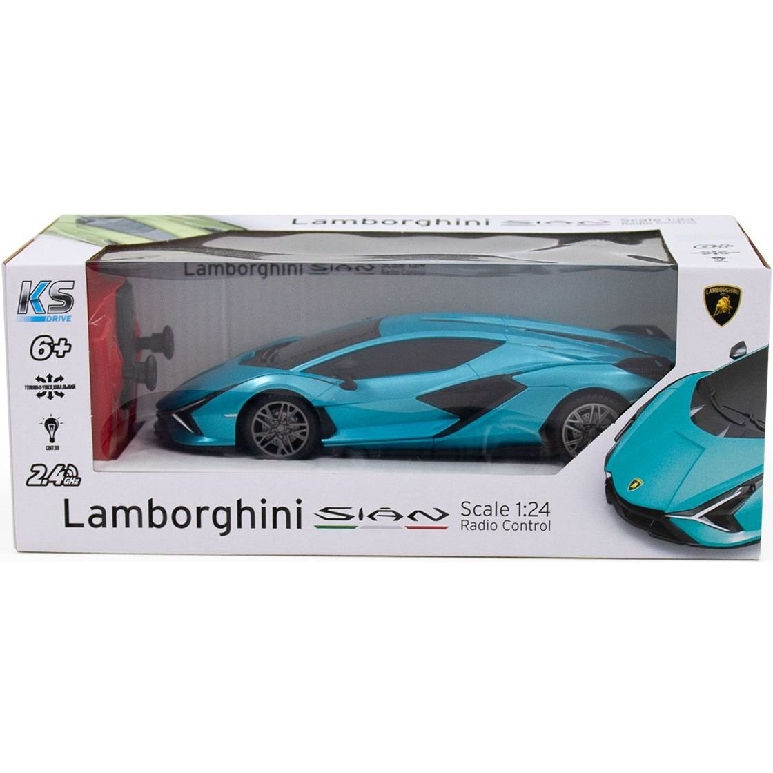 Автомобиль KS Drive на р/у Lamborghini Sian 1:24, 2.4Ghz синий (124GLSB) - фото 9