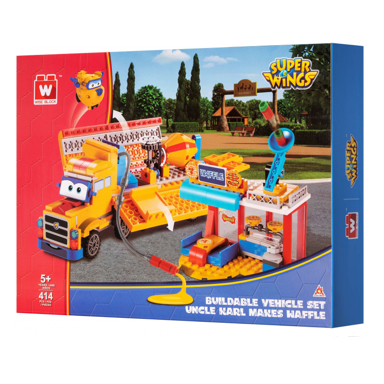 Конструктор Super Wings Small Blocks Buildable Vehicle Set Вантажівка та магазин, 414 деталей (EU385008) - фото 1