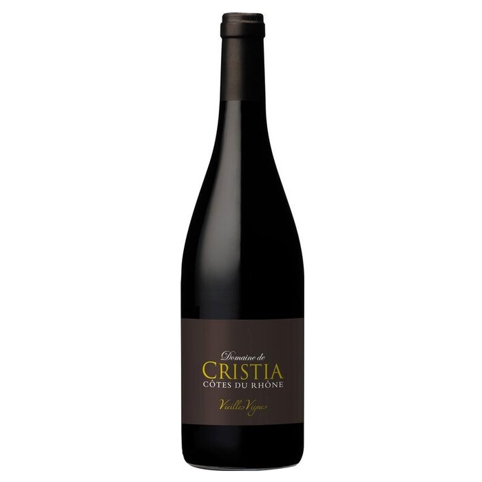 Вино Domaine de Cristia Cotes du Rhone Vieilles Vignes, красное, сухое, 14,5% 0,75 л (28087) - фото 1