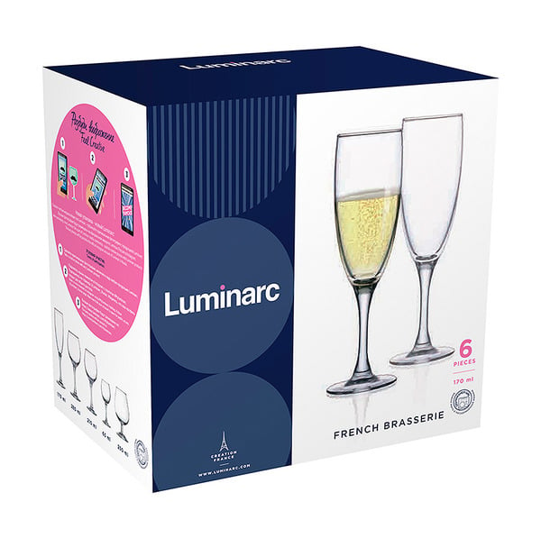 Набір келихів для шампанського Luminarc Французький ресторанчик, 6 шт. (6194131) - фото 2