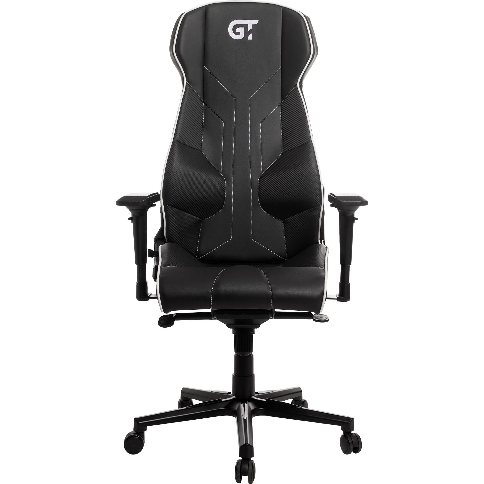 Геймерское кресло GT Racer черное с белым (X-8007 Black/White) - фото 1