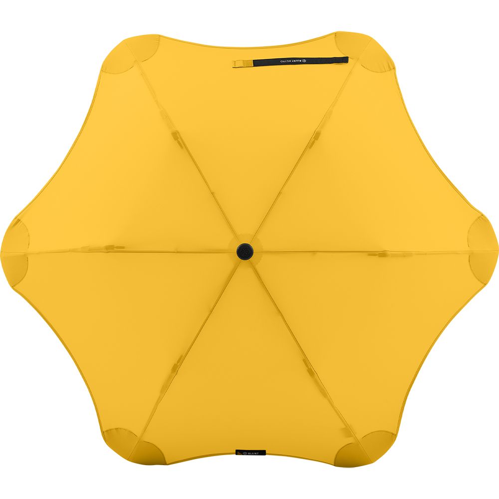 Жіноча складана парасолька напівавтомат Blunt 100 см жовта - фото 3