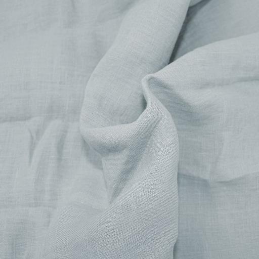 Комплект постельного белья MirSon Natural Linen Caspian лен полуторный серо-голубой (2200008248222) - фото 3