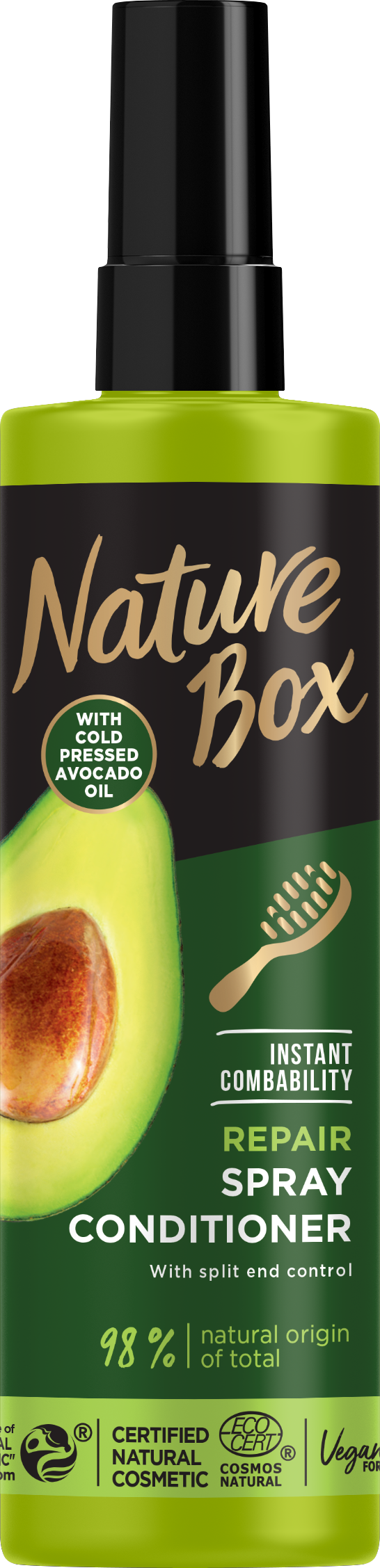 Экспресс-кондиционер Nature Box для восстановления волос и против секущихся кончиков, с маслом авокадо холодного отжима, 200 мл - фото 1