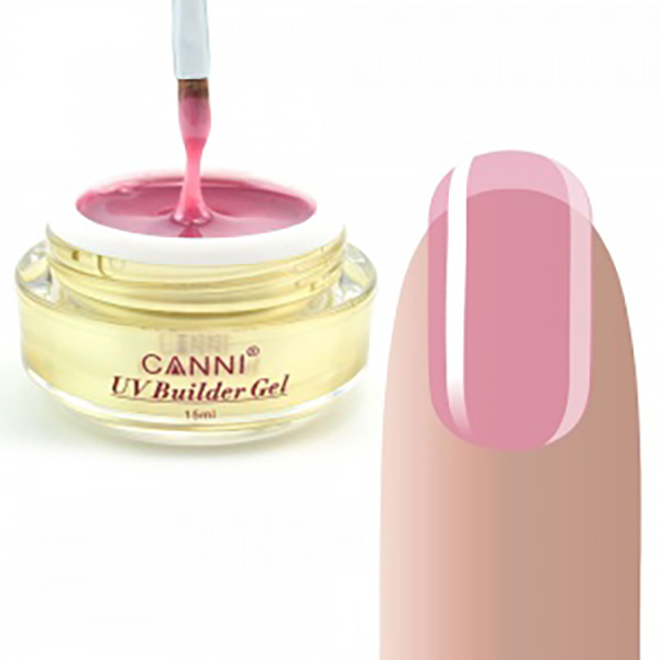 Конструюючий гель Canni 316 Light Pink напівпрозорий 15 мл - фото 2