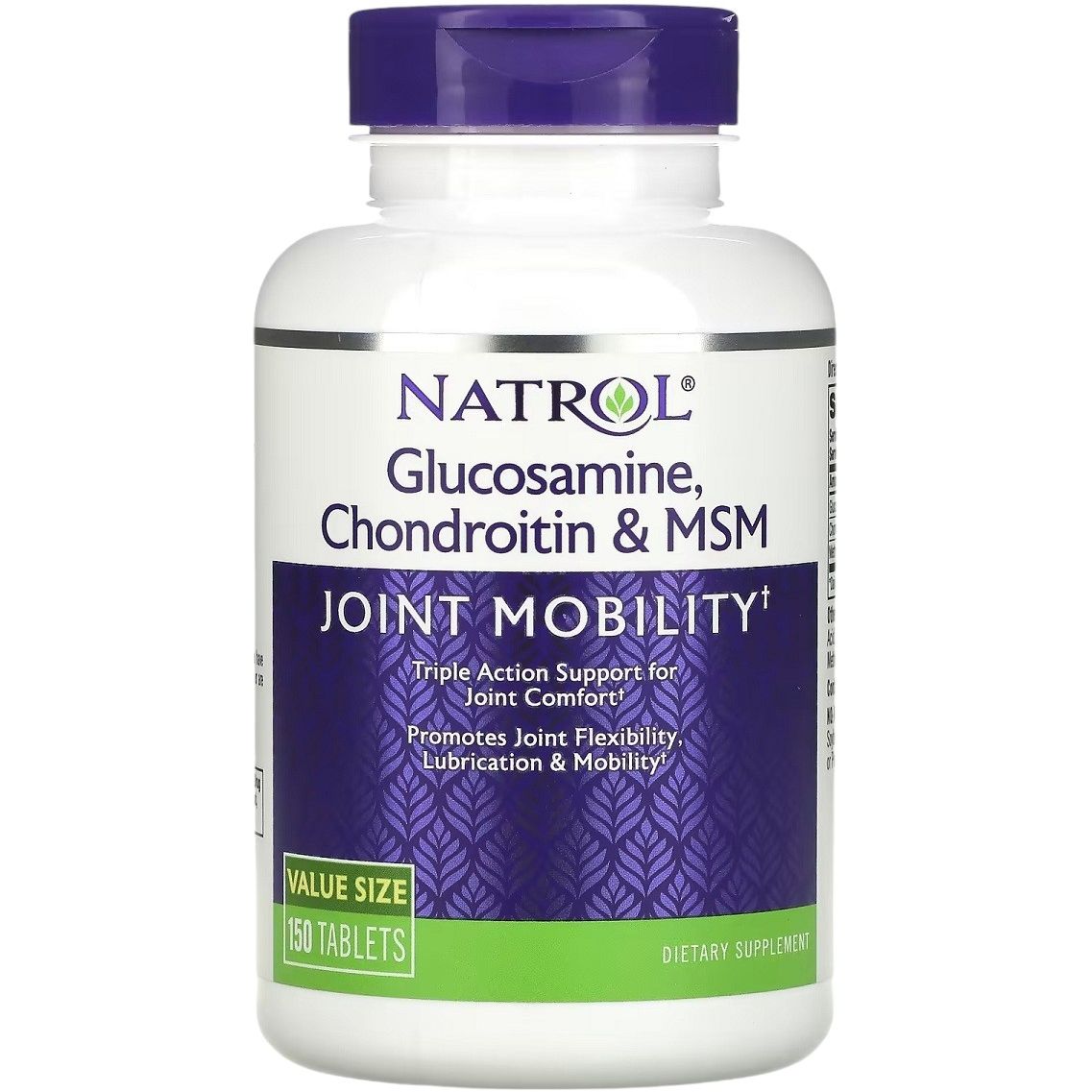 Глюкозамін, Хондроїтин та MSM Natrol Glucosamine, Chondroitin and MSM 150 таблеток (NTL00224) - фото 1