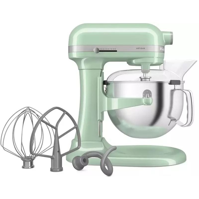 Планетарний міксер KitchenAid Artisan з підйомною чашею 5.6 л фісташковий (5KSM60SPXEPT) - фото 5